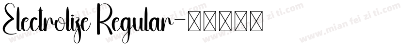 Electrolize Regular字体转换